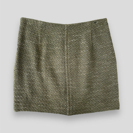 Sandro Forest Green Tweed Mini Skirt - W29/Medium