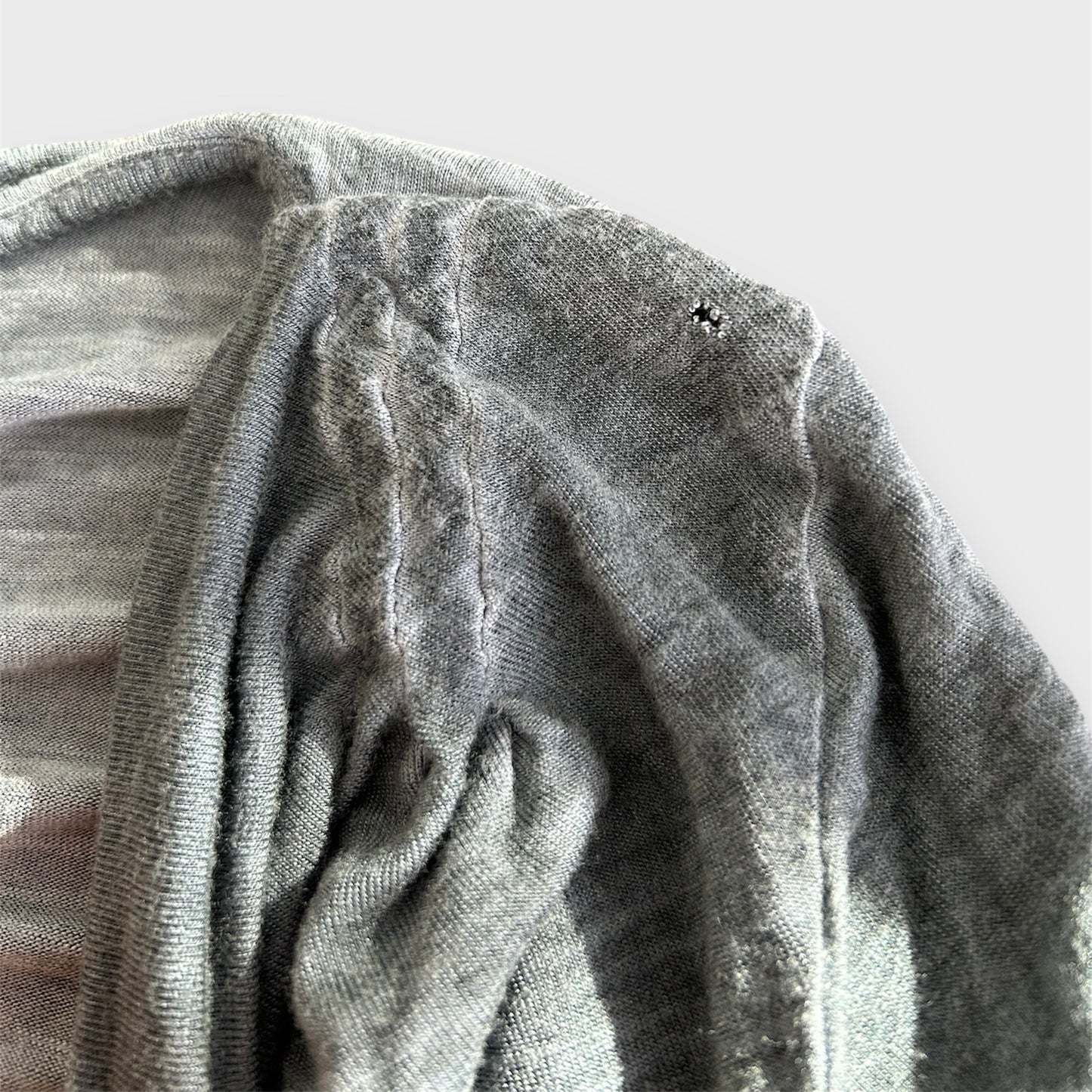 Buffalo by David Bitton Washed Blue Long Sleeve Cowl Neck Top - Medium