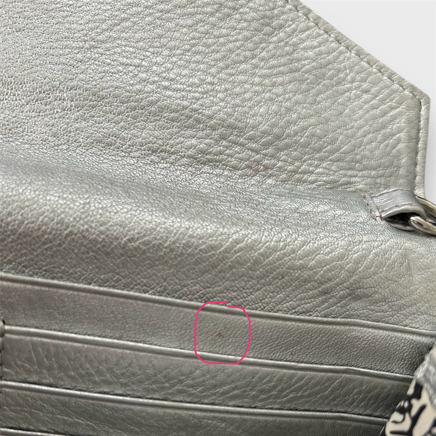 Rebecca Minkoff Silver Studded Envelope Long Wallet with Flap