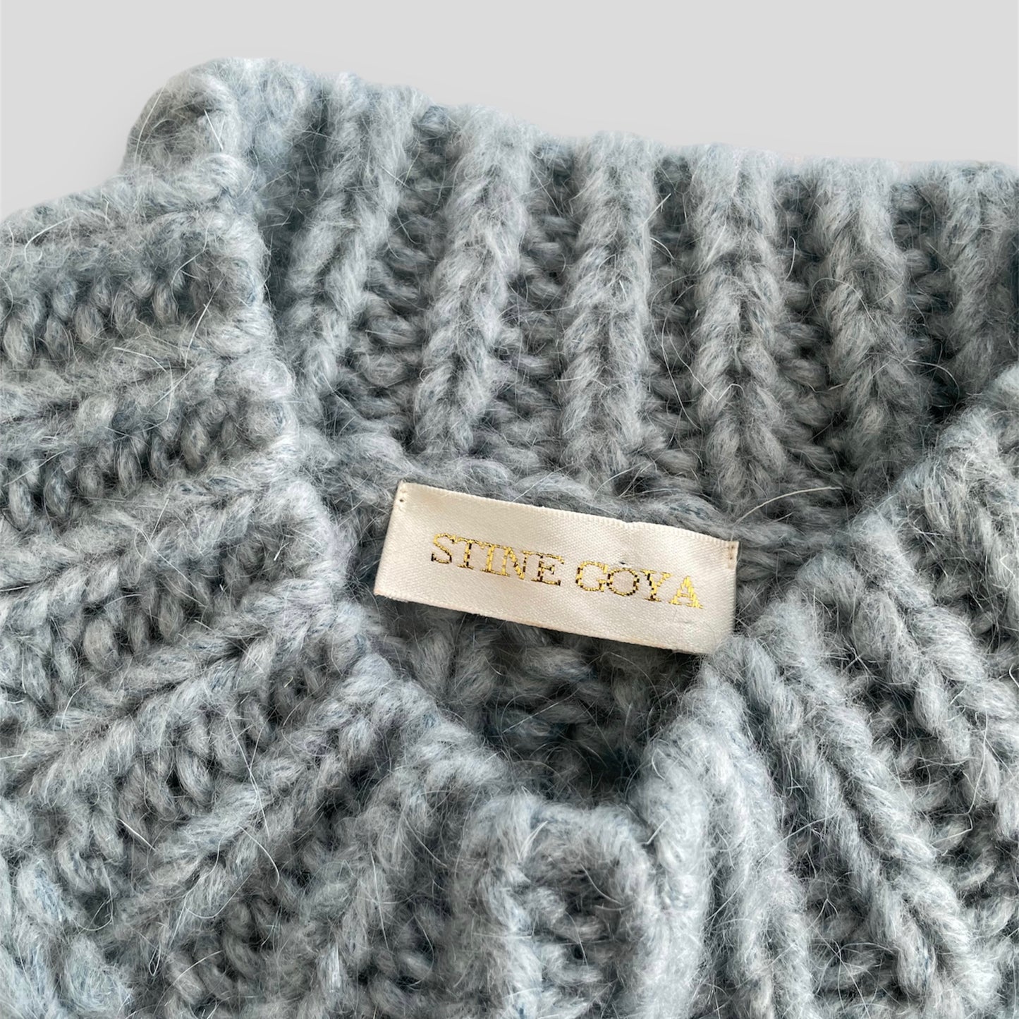 Stine Goya Light Blue Alex Open-Knit Mohair-Blend Sweater - Medium