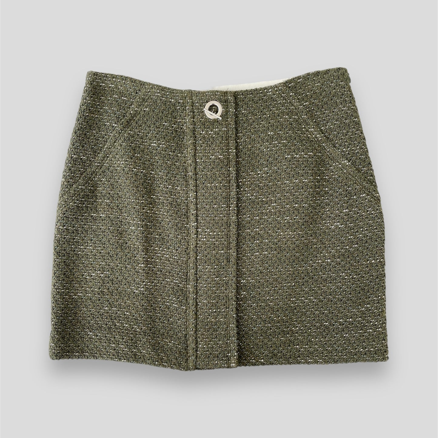 Sandro Forest Green Tweed Mini Skirt - W29/Medium