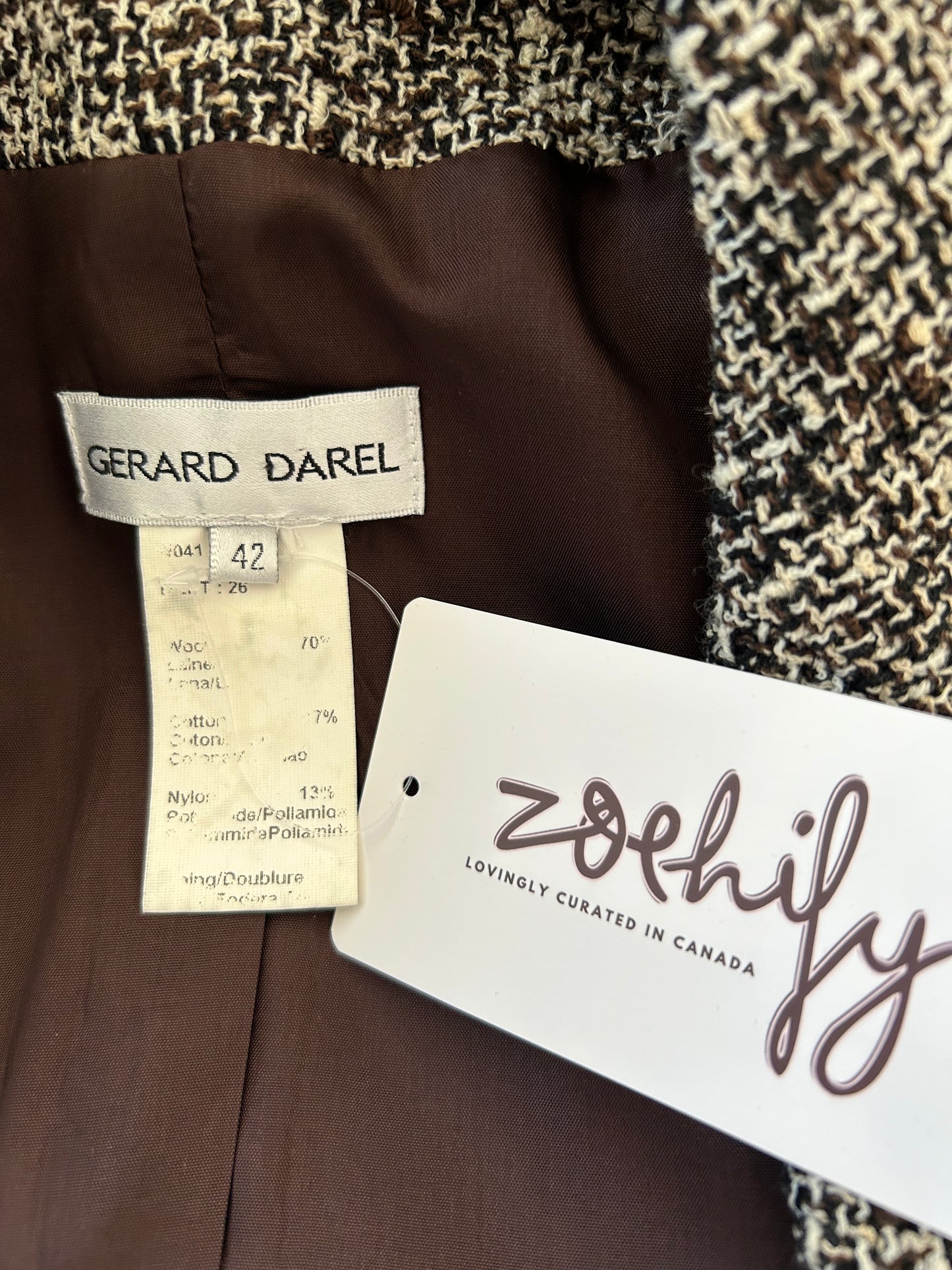 Gerard Darel Tweed Skirt Suit - Large