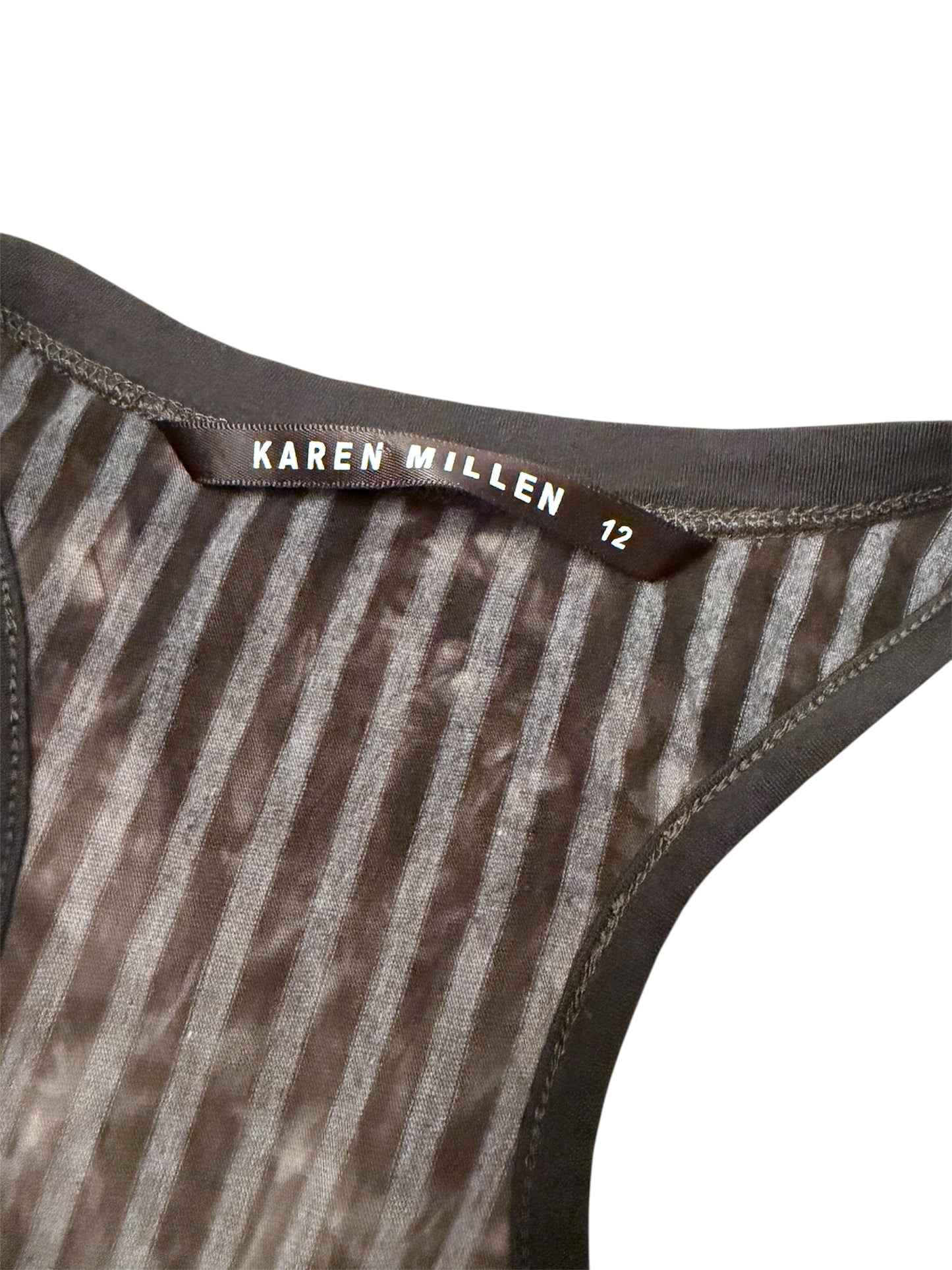 Karen Millen Brown Striped Tank - Small