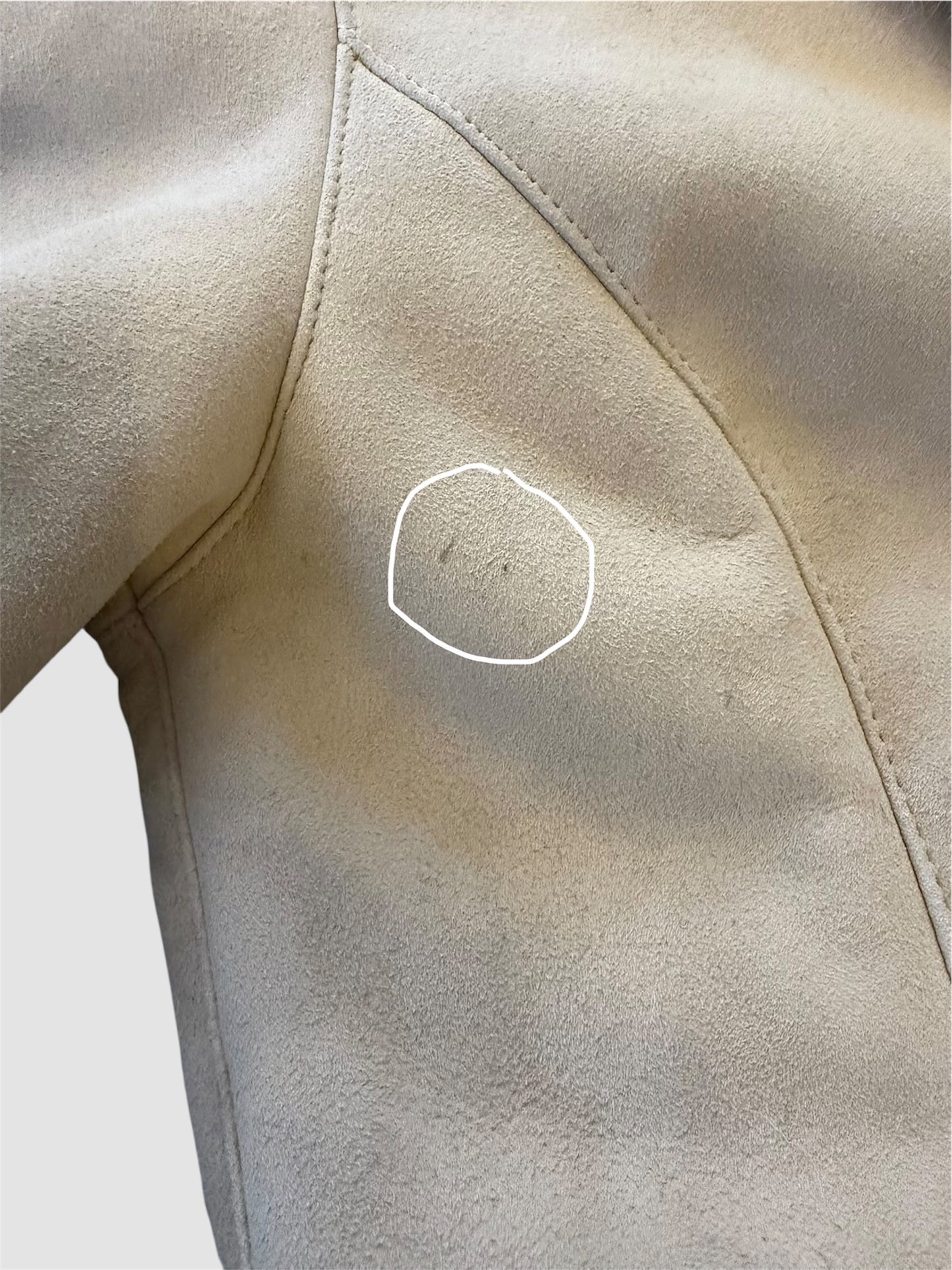 Danier Beige Genuine Sheepskin Pankou Closure Coat - Large