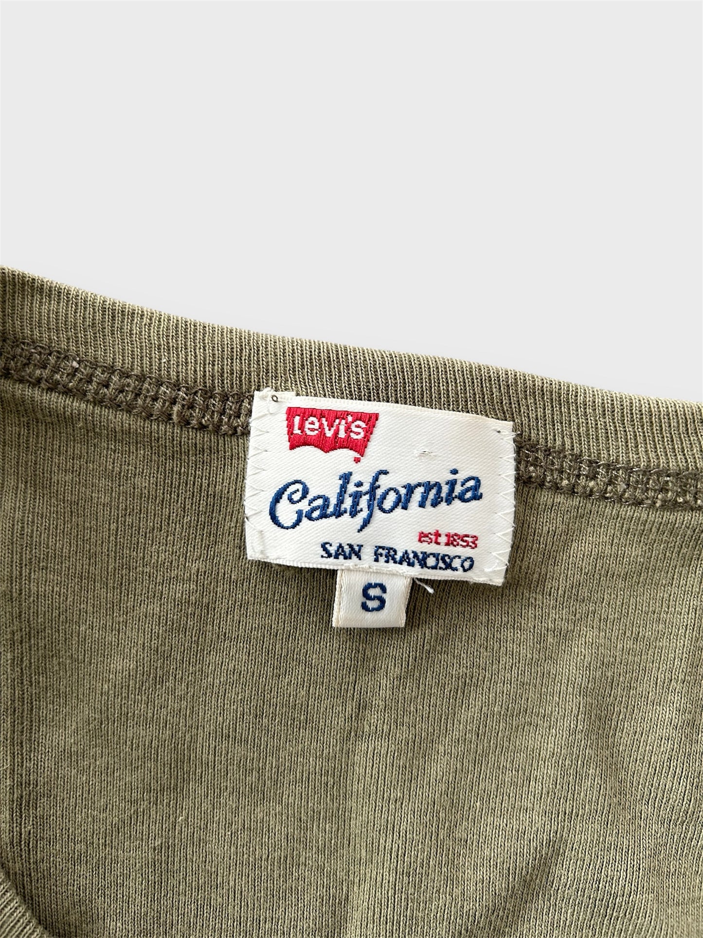 Levi’s Khaki Green Ribbed Tank Top - Medium