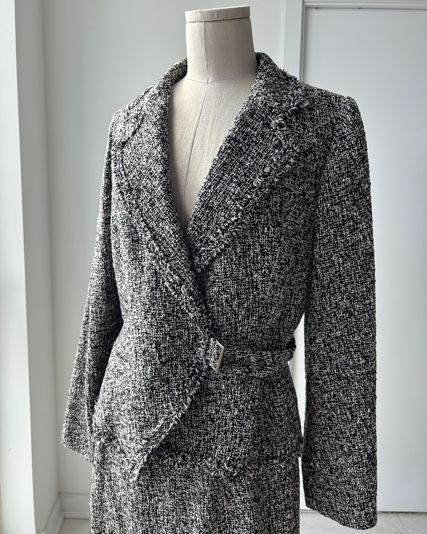 Gerard Darel Tweed Skirt Suit - Large