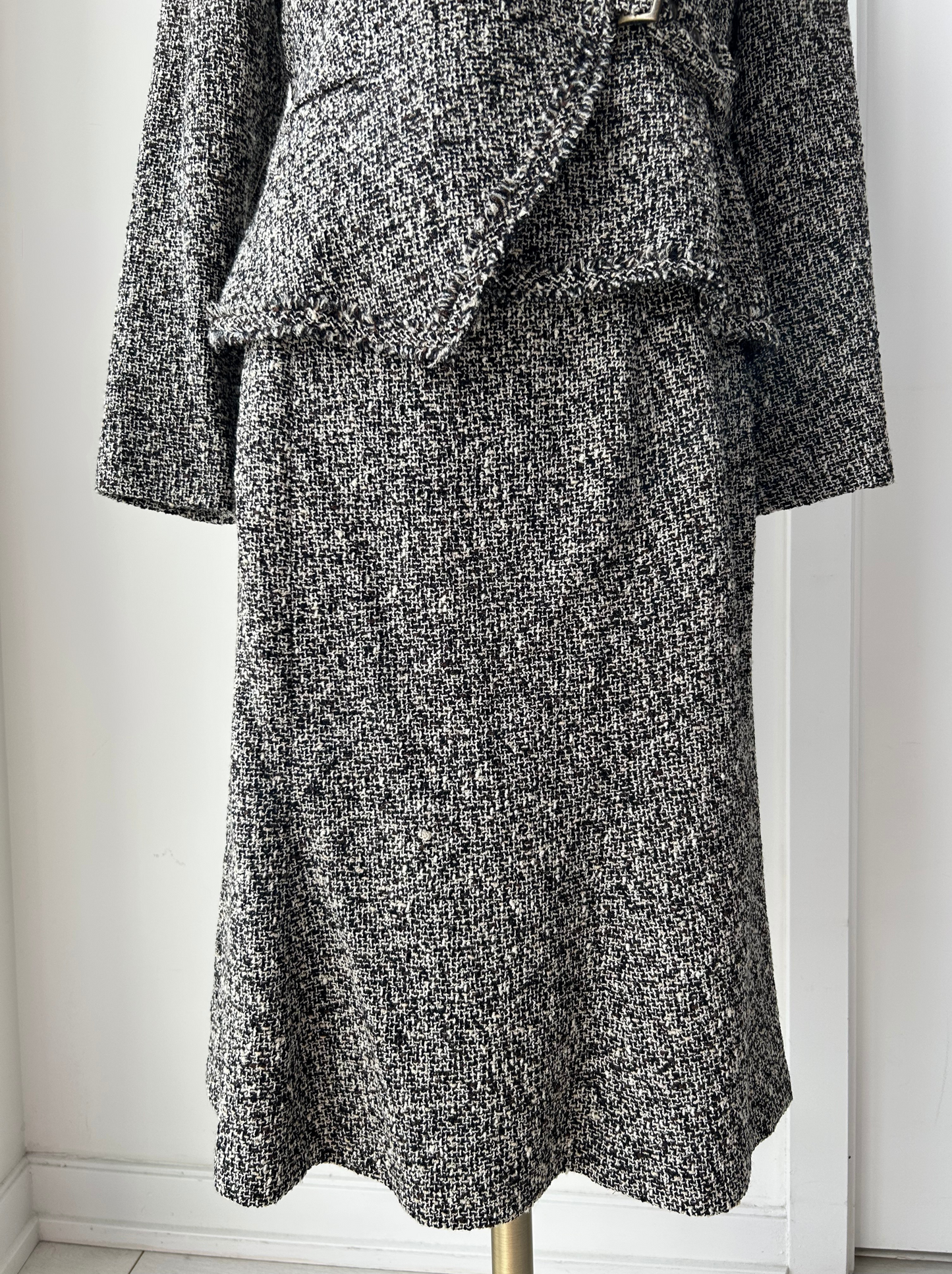 Gerard Darel Tweed Skirt Suit - Large