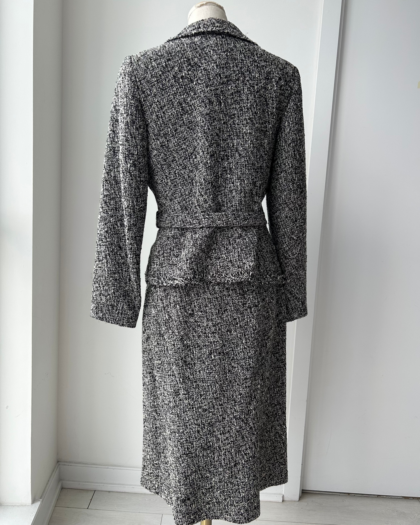 Gerard Darel Tweed Skirt Suit - Large