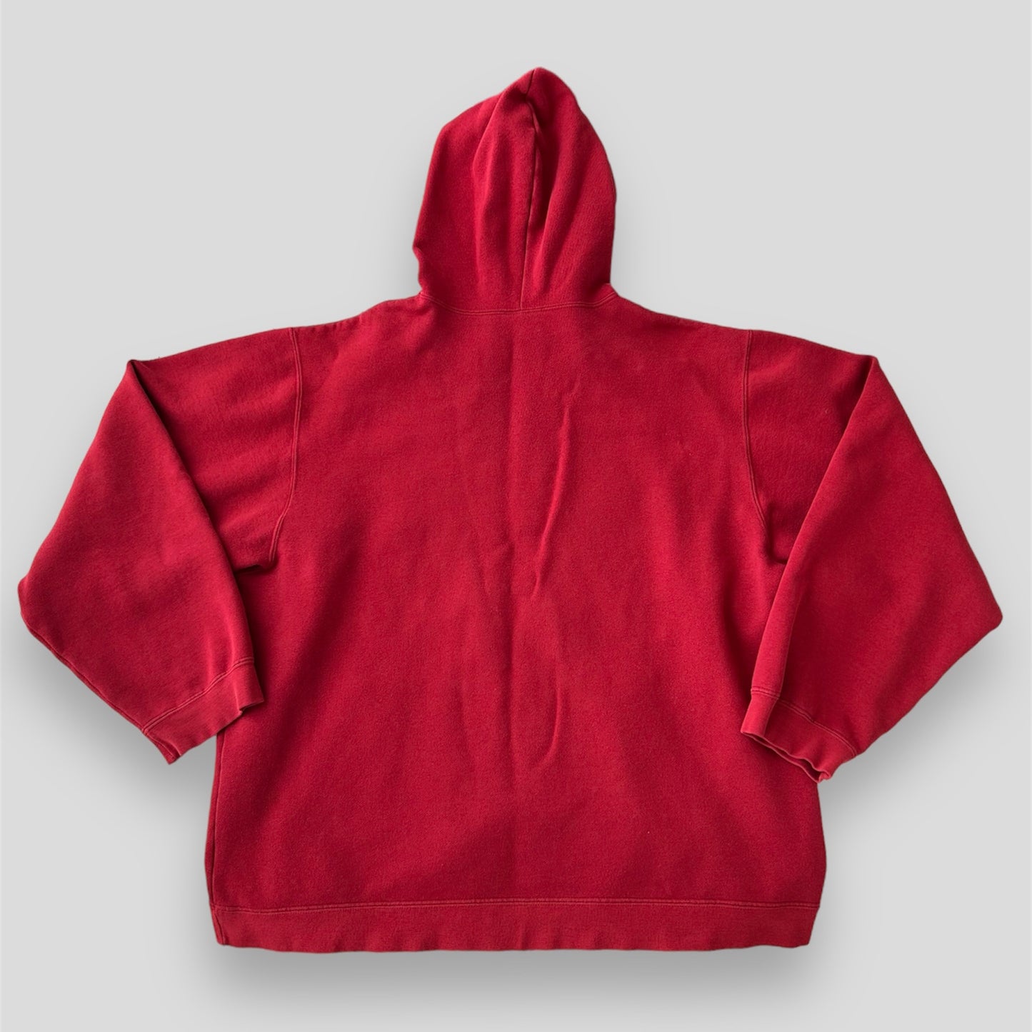 Vintage Made in Canada Adidas Red Spell Out Hoodie - Large