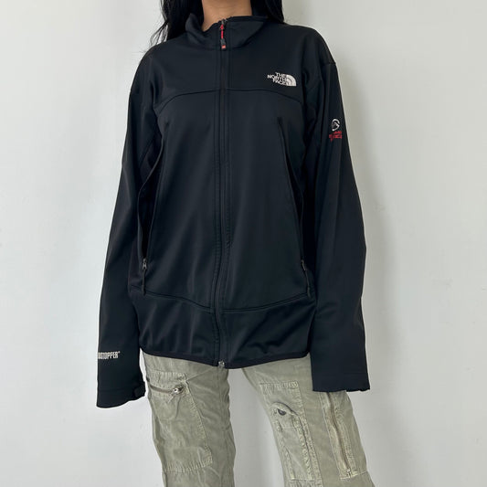 The North Face Black Zip Up Summit Series Windstopper Jacket - Large