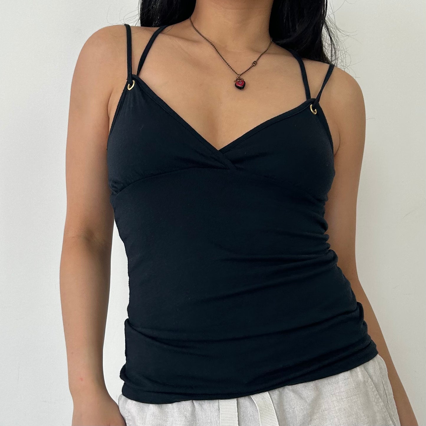 Fiorucci Black Strappy Cami Top - X-Small