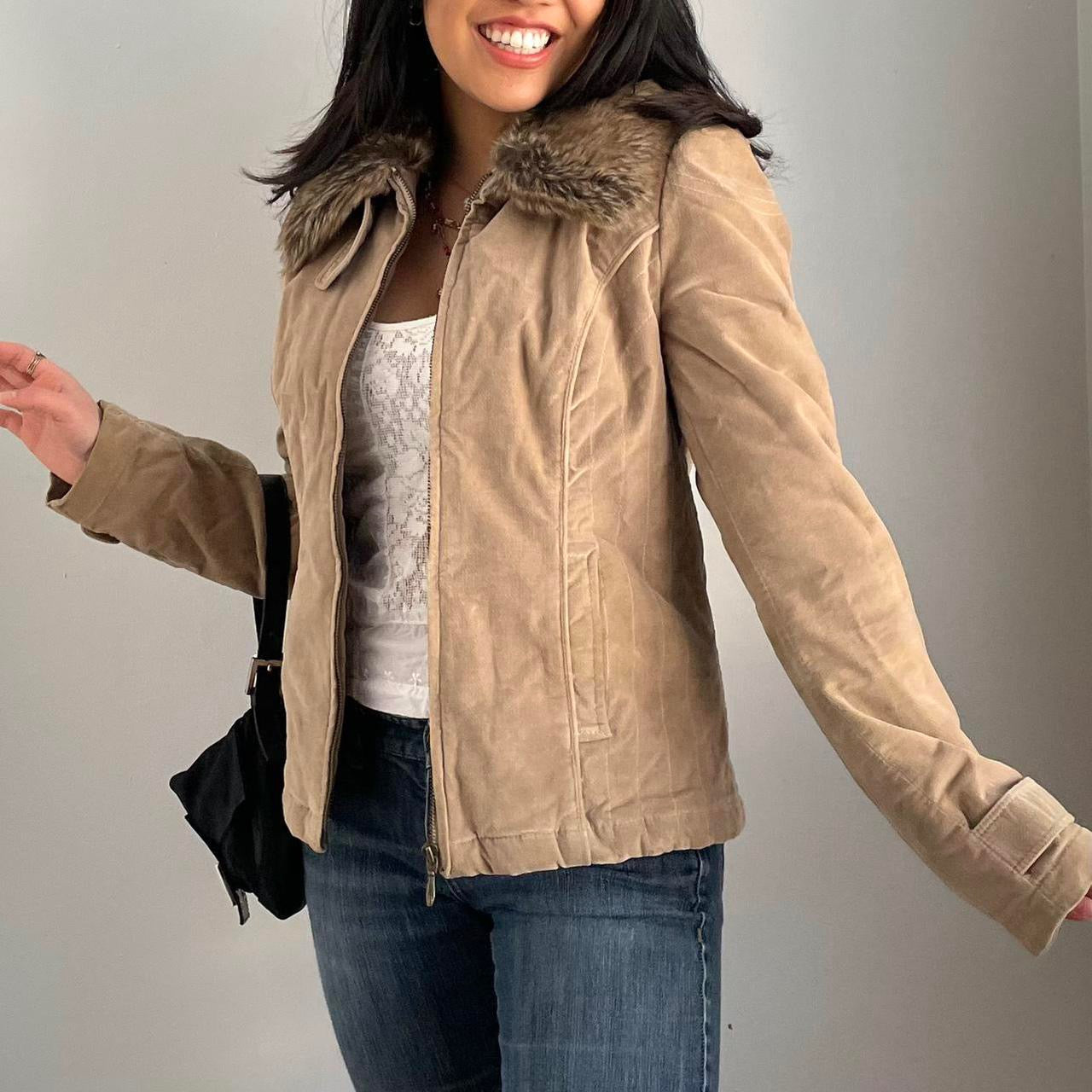 Faux Fur Collared Jacket - Zoehify