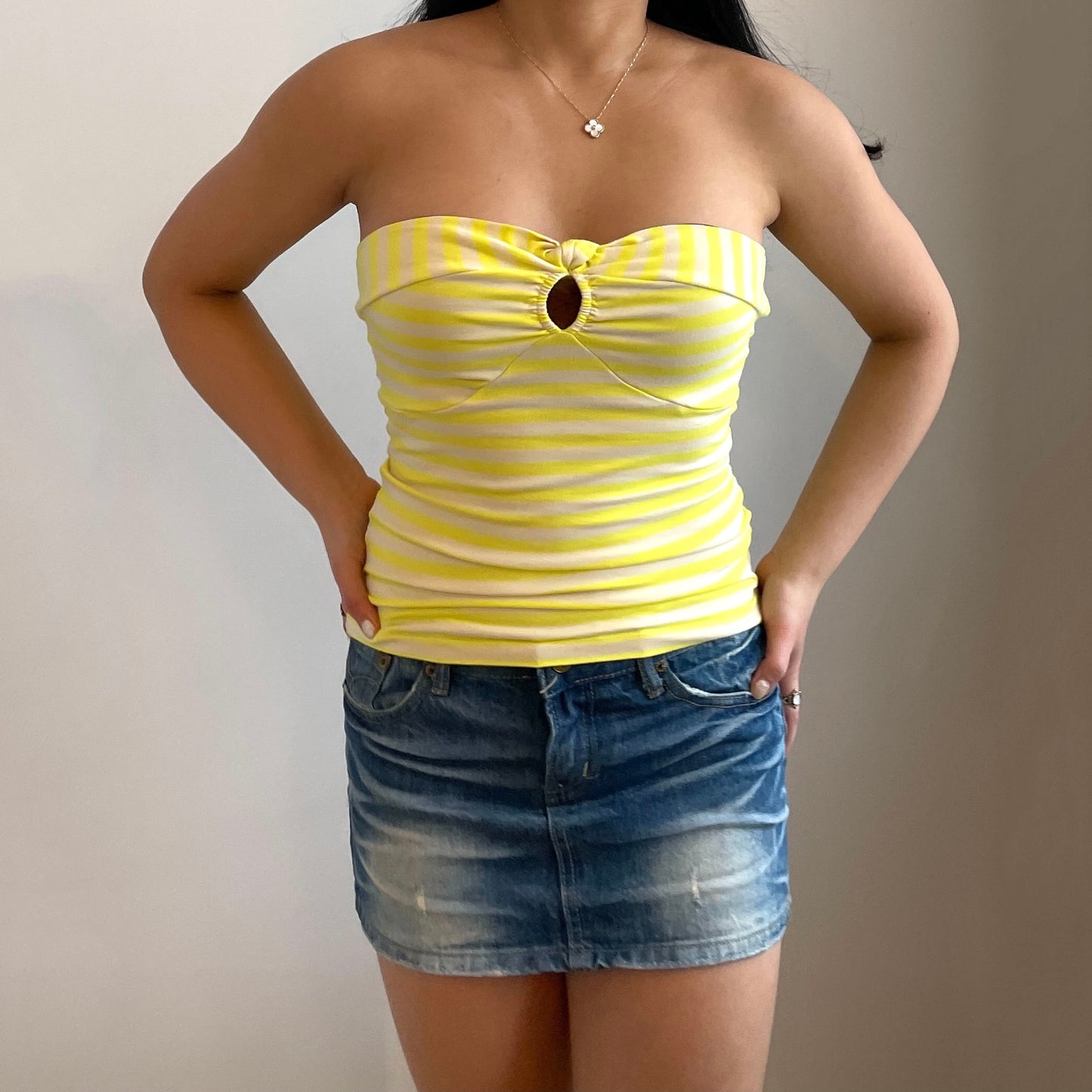 Yellow Striped Free People Bandeau - Zoehify