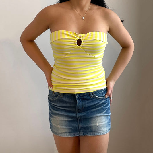 Yellow Striped Free People Bandeau - Zoehify