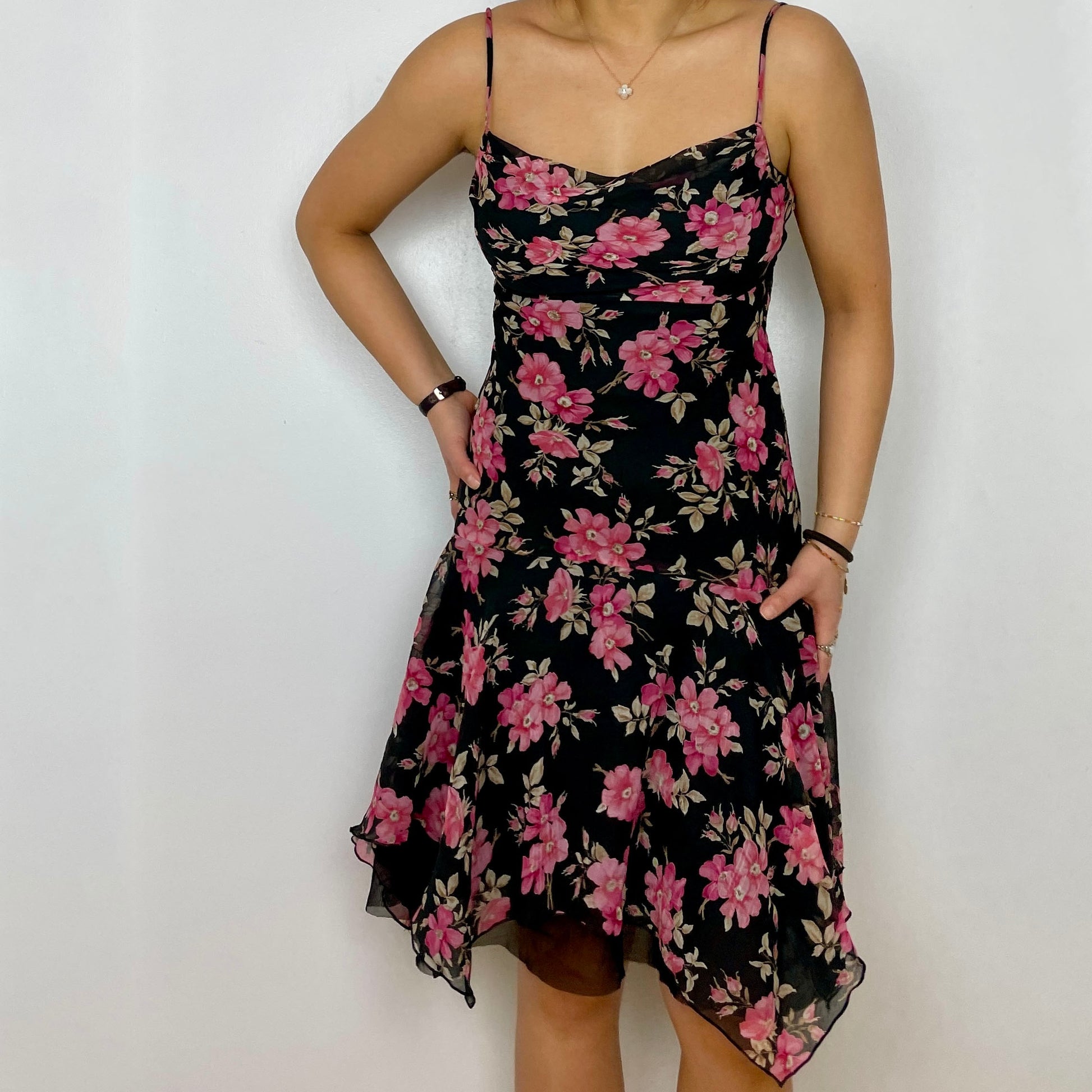Black Midi Floral Dress - Zoehify