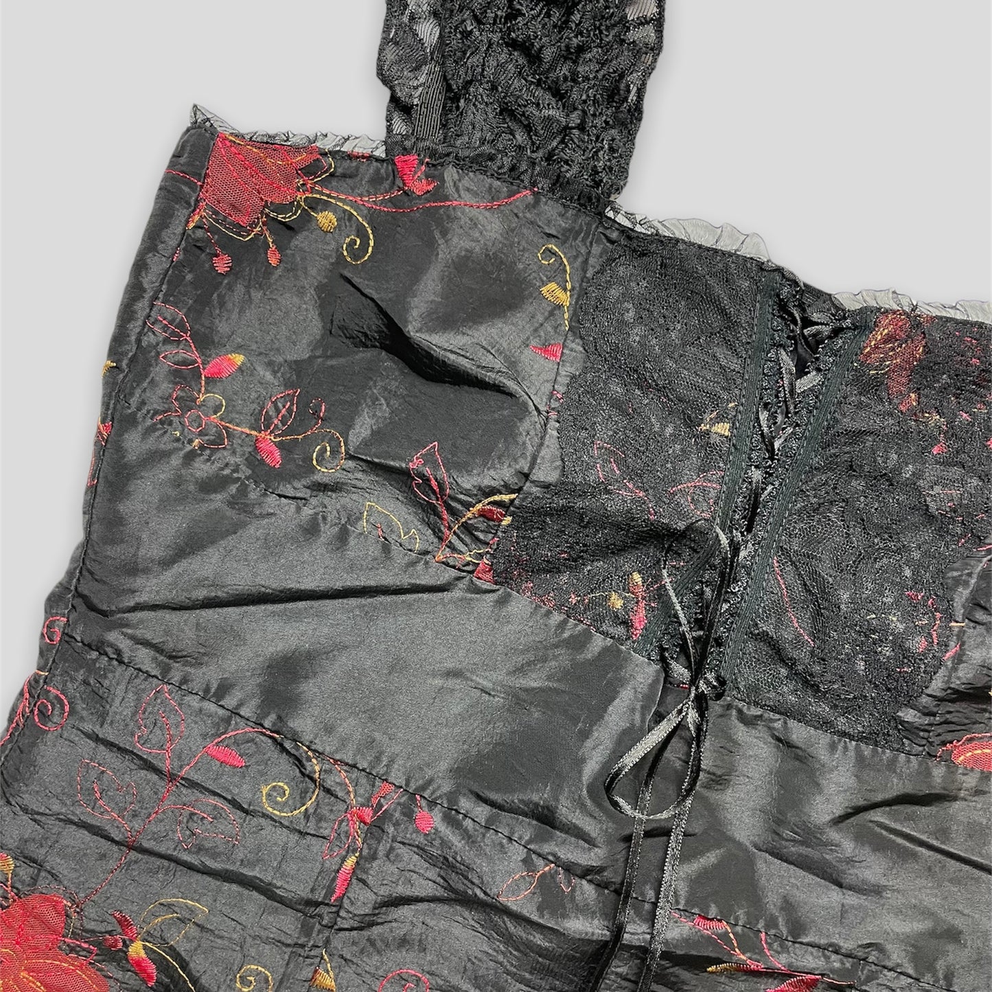 Black Lace Floral Corset Top - Zoehify