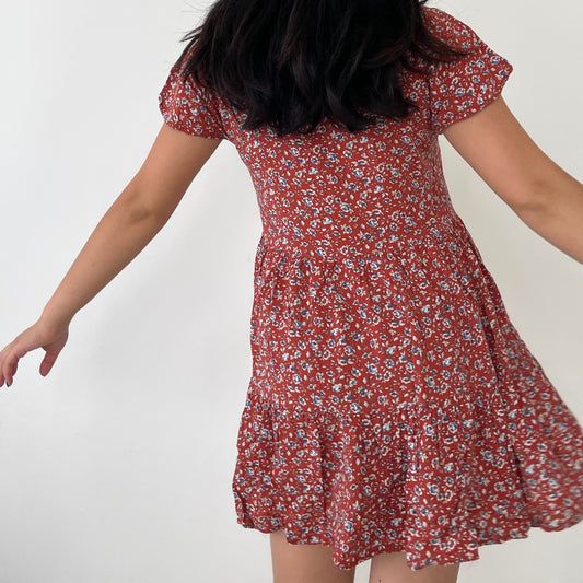 Red Urban Outfitters Babydoll Dress - Zoehify