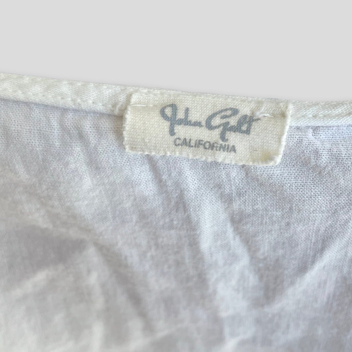 White Brandy Melville Linen Short Sleeve Tie Front Top