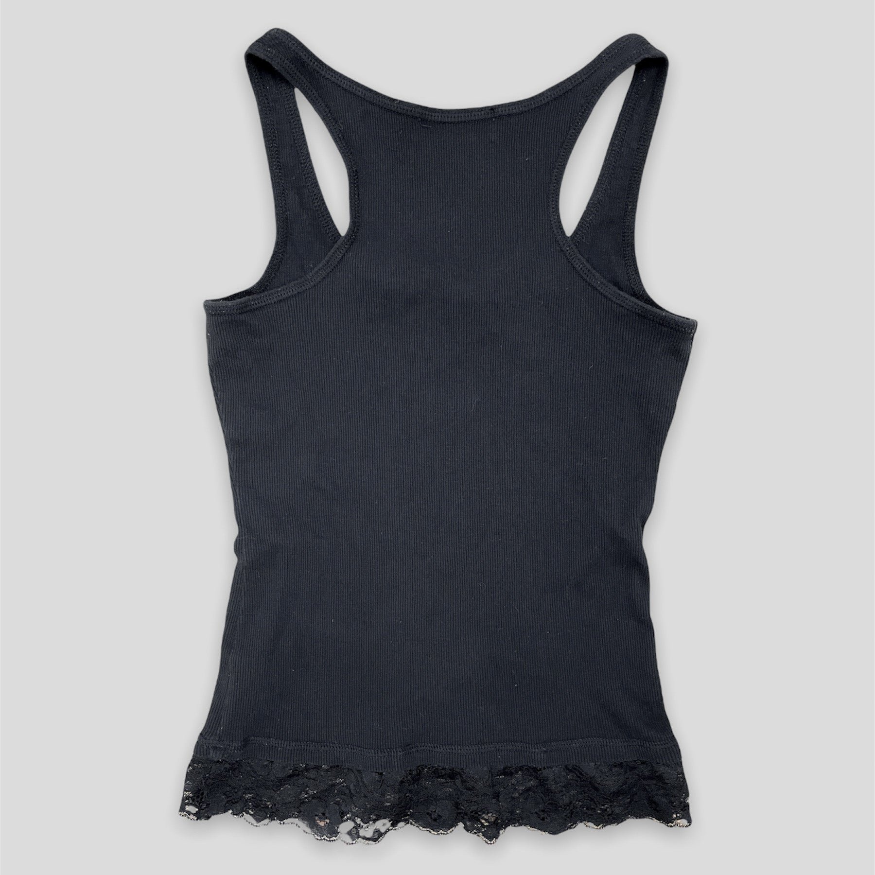 Black Lace Trim Tank - Zoehify