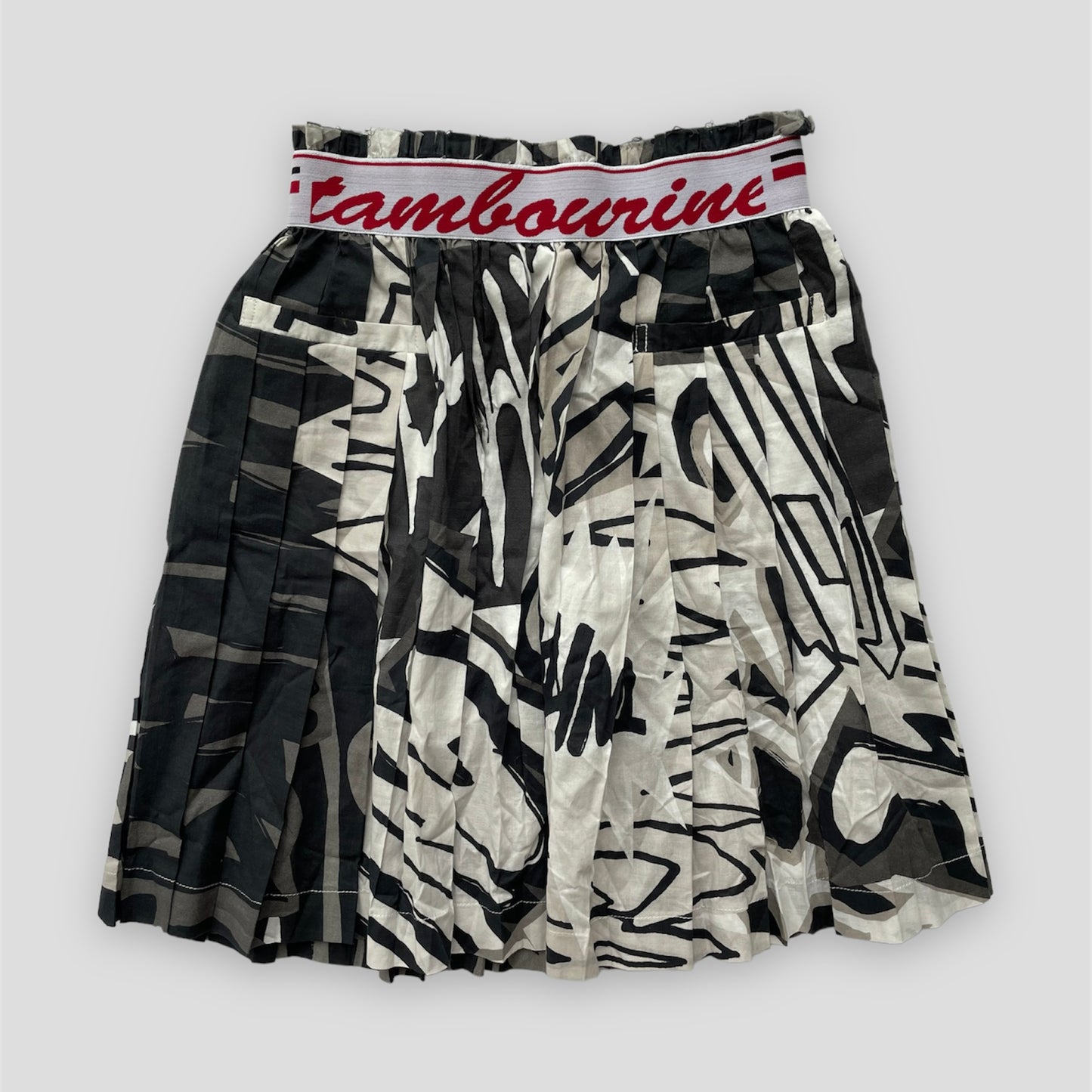 Deadstock BNWT Nozomi Ishiguro Tambourine Monochrome Pleated Skirt - Small