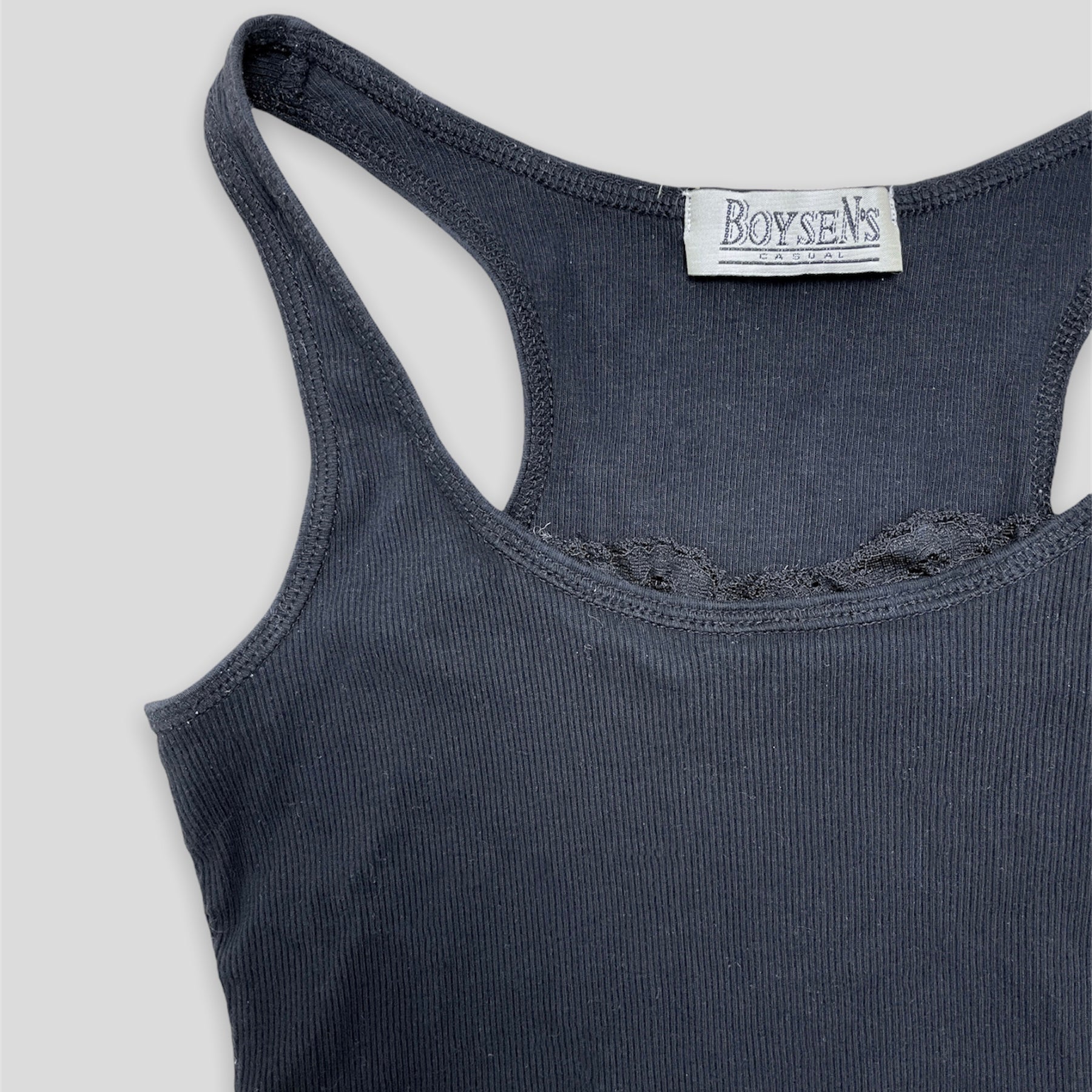 Black Lace Trim Tank - Zoehify
