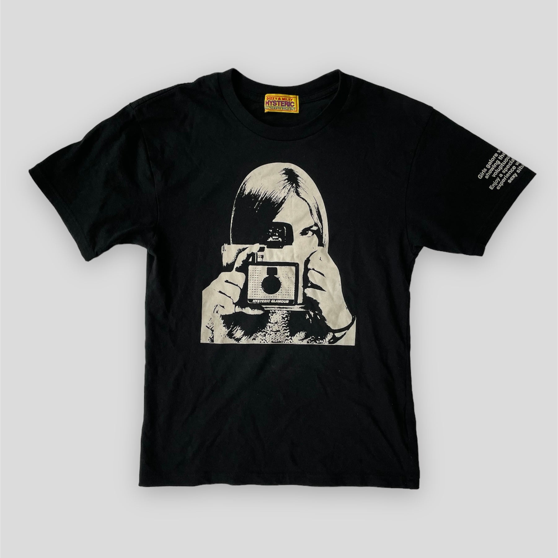 Hysteric Glamour Black Monochrome Graphic Tee - XS/M