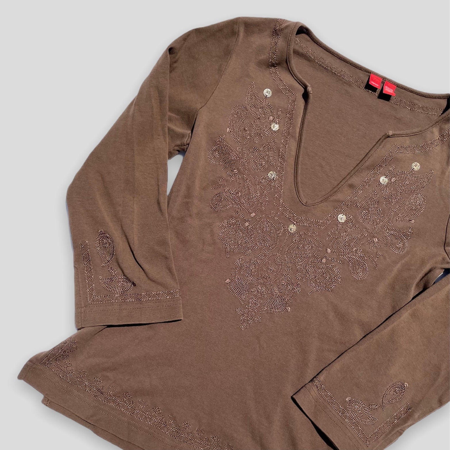 Brown Long Sleeved Tee - Zoehify