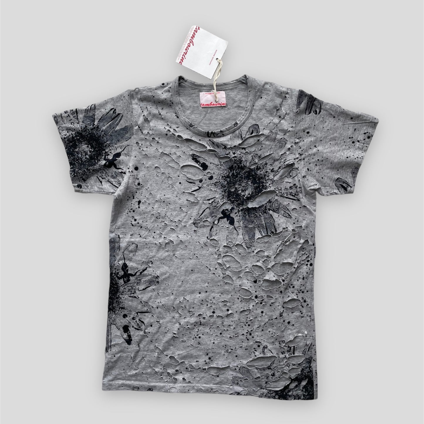 Deadstock Nozomi Ishiguro Tambourine S/S 2013 Distressed Grey T-Shirt - Medium