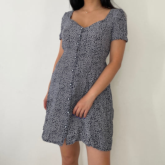 Navy Mango Floral Sundress - Zoehify