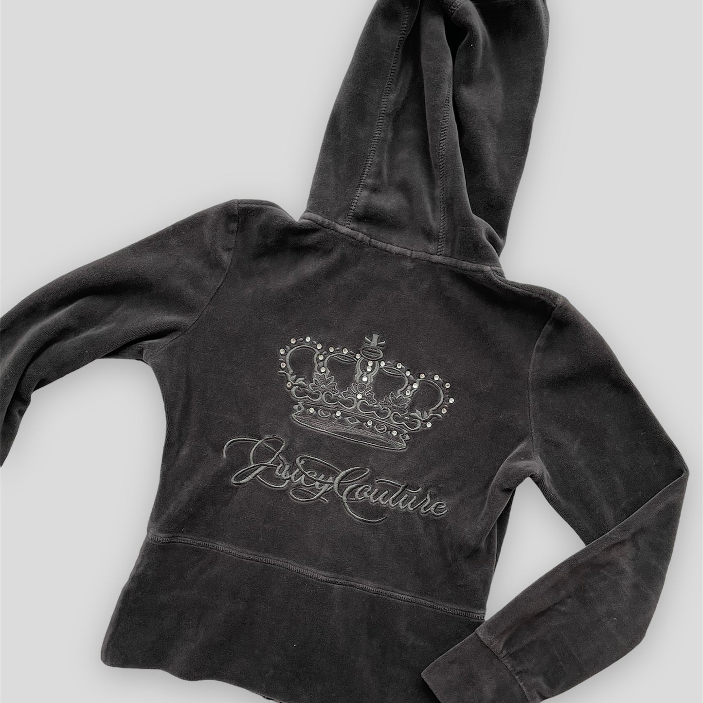 Juicy Couture Mauve Grey Velour Jacket - Small