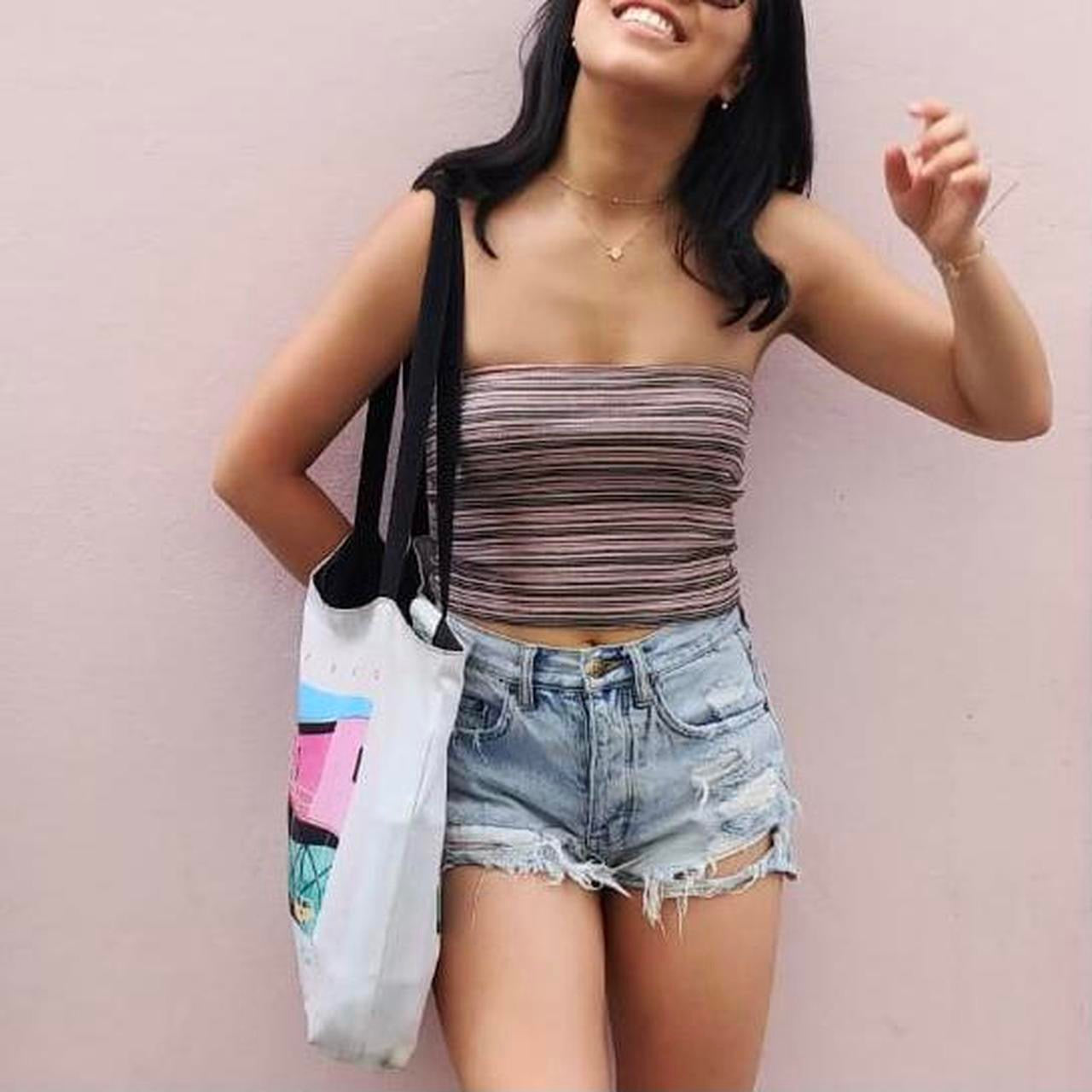 Pink Striped Brandy Melville Bandeau - Zoehify