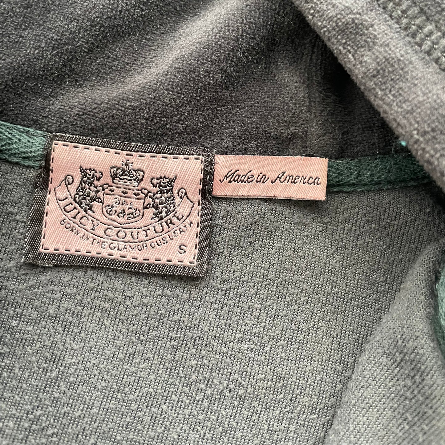 Juicy Couture Mauve Grey Velour Jacket - Small
