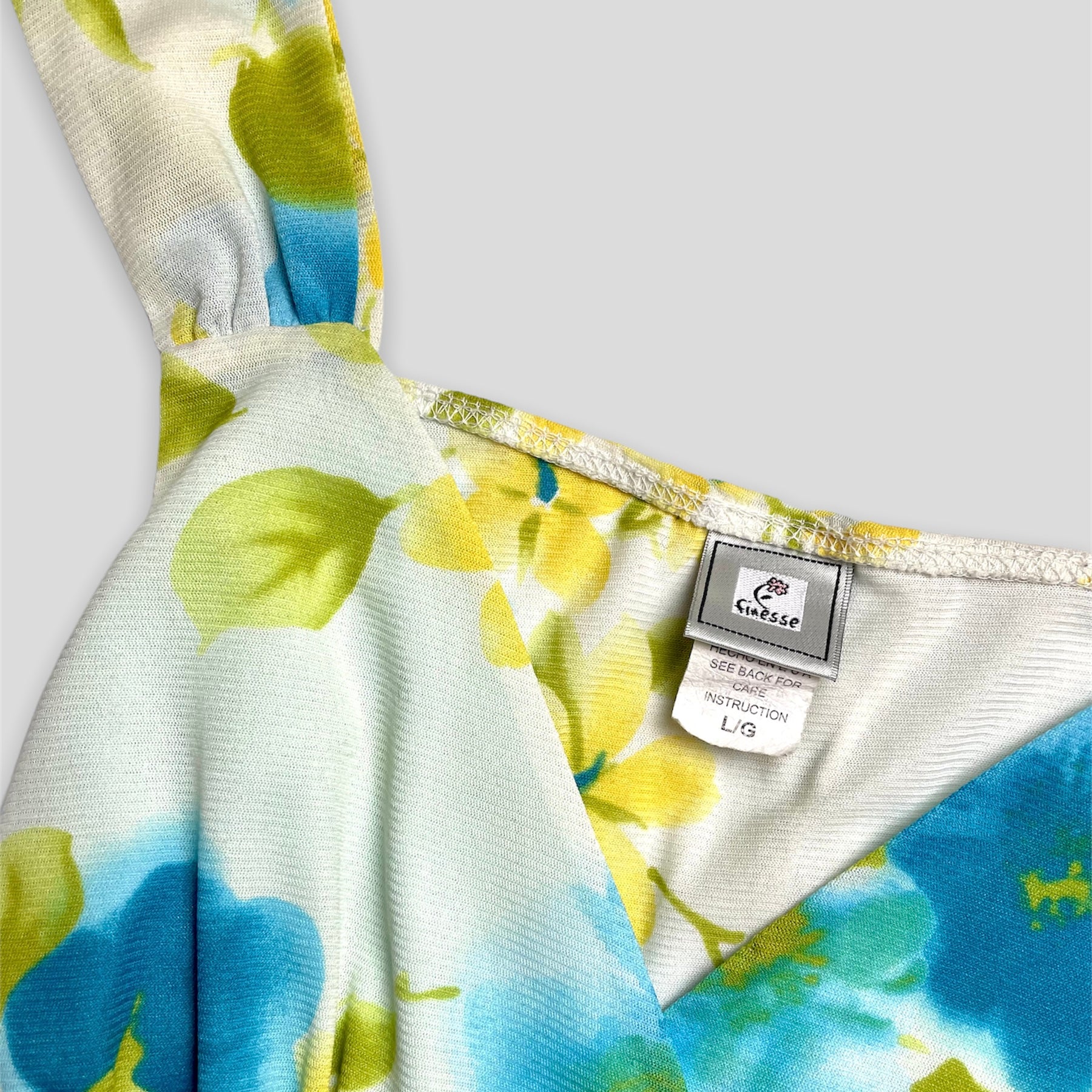 Blue Floral Mesh Tank Top - Zoehify