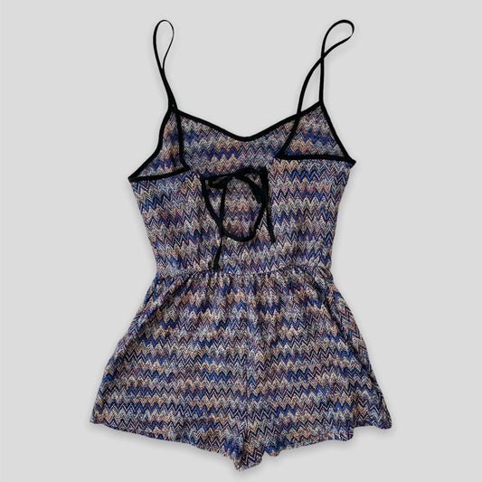 Chevron Print Topshop Romper - Zoehify