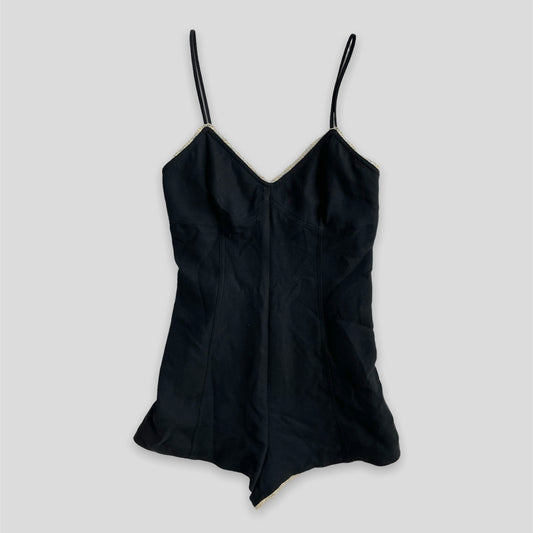 Vintage SiminT S.P.A. 1990s Black Armani Jeans Romper - Zoehify