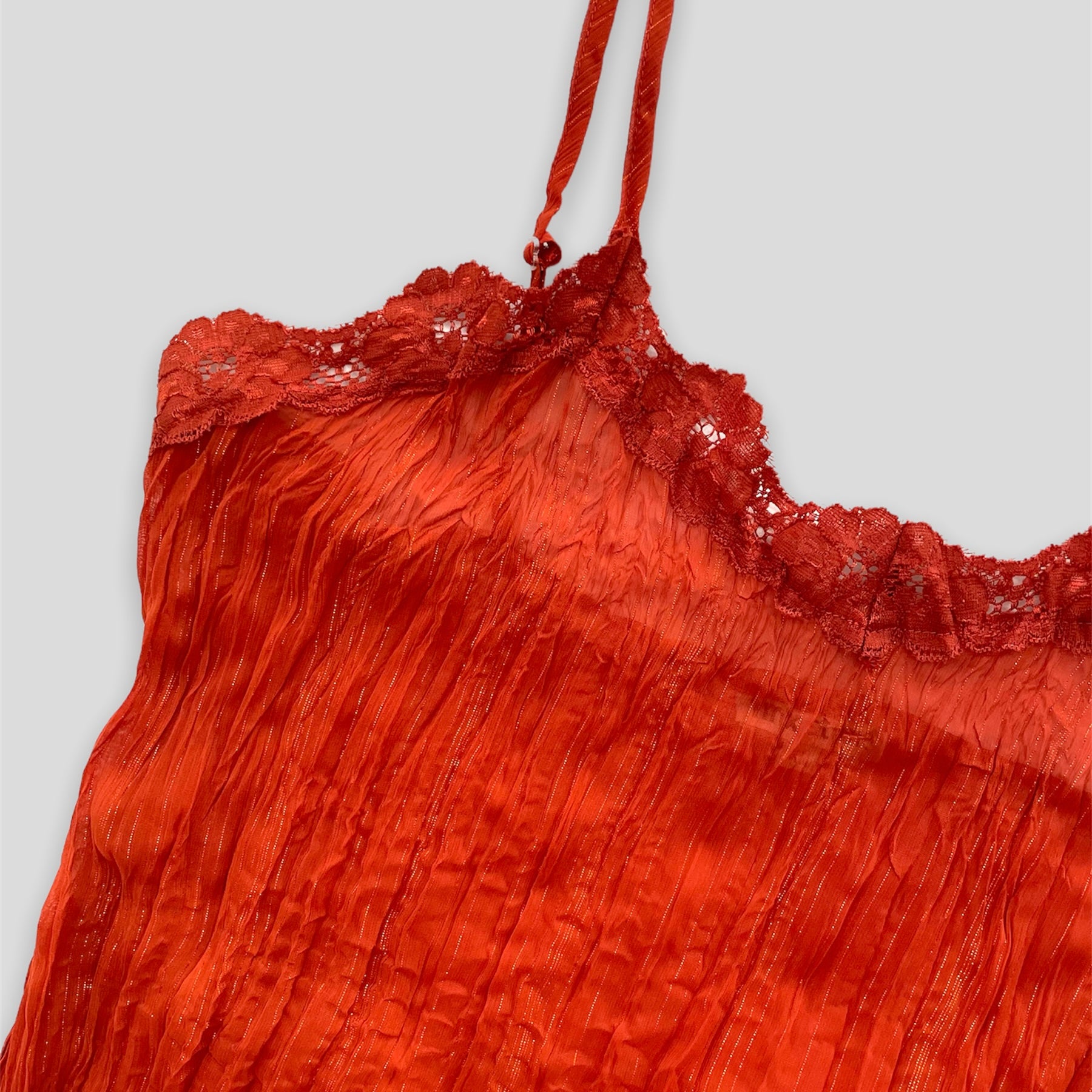 Burnt Orange Pleated Cami Top - Zoehify