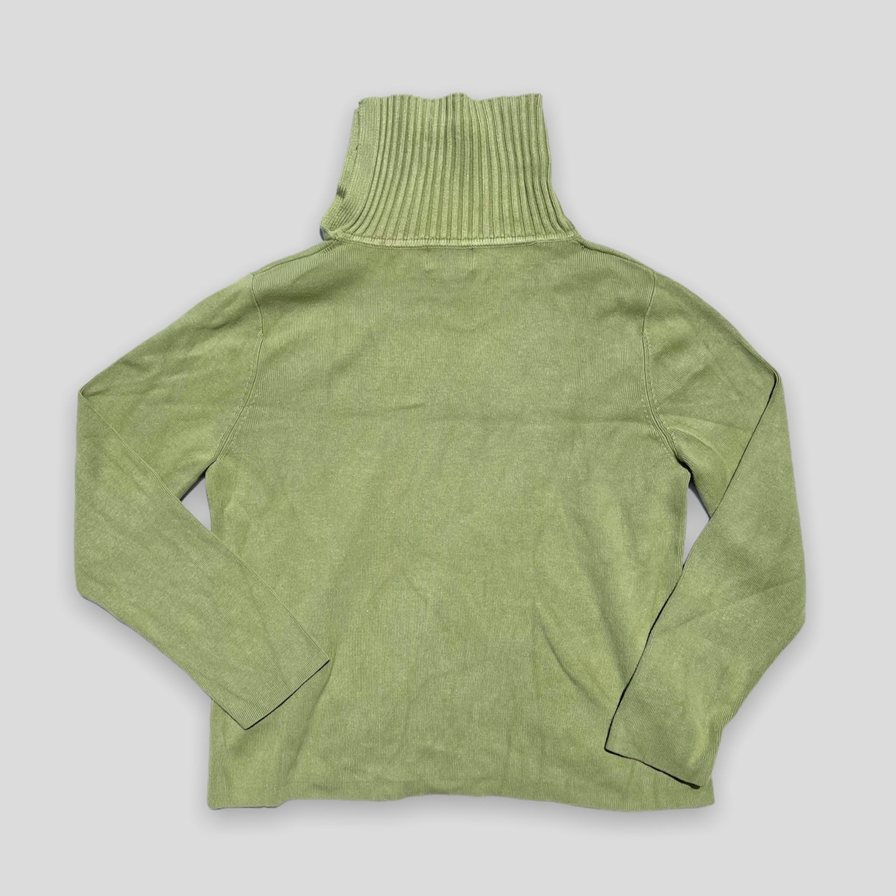 Green Embroidered Turtleneck - Zoehify
