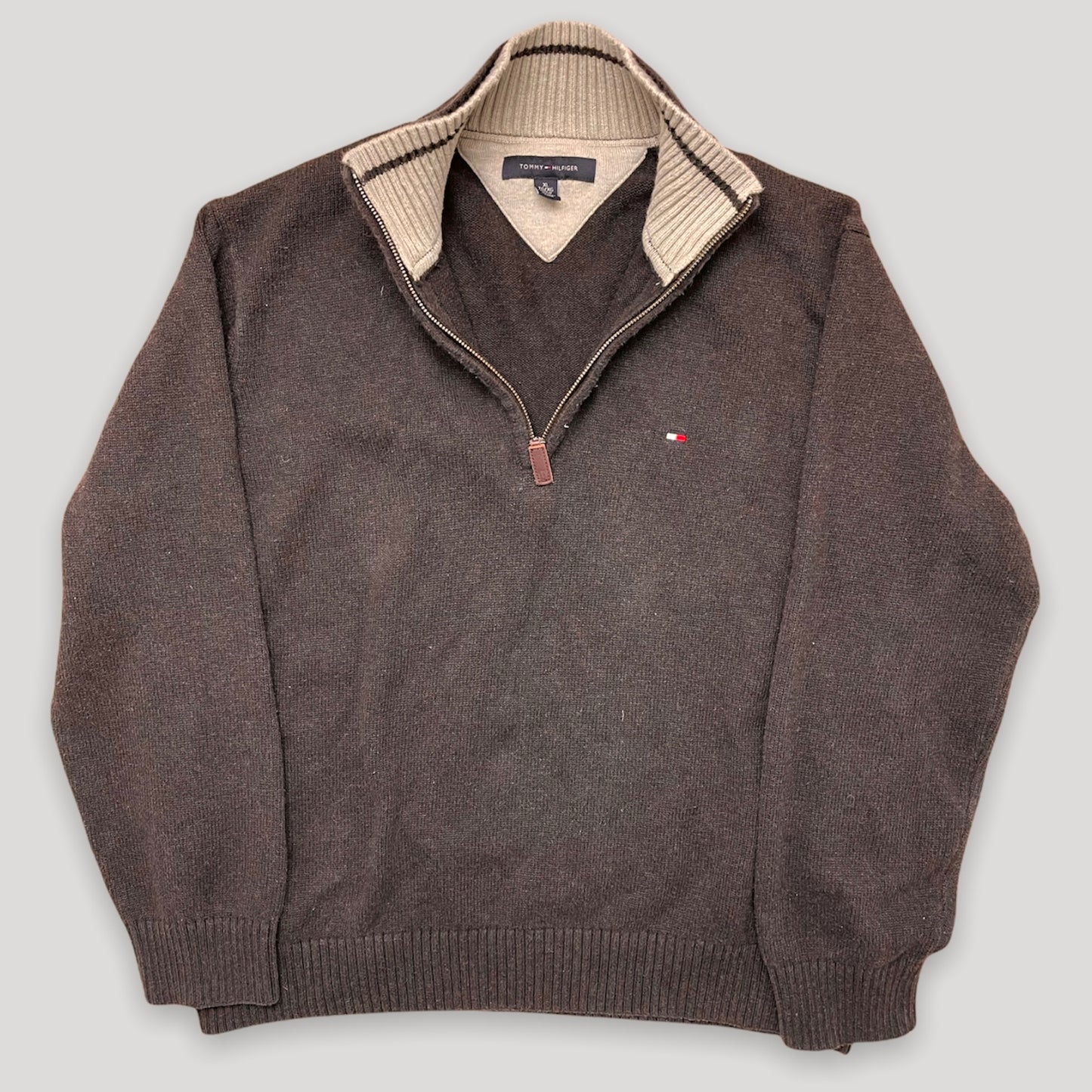 Brown Tommy Hilfiger Quarter Zip - Zoehify