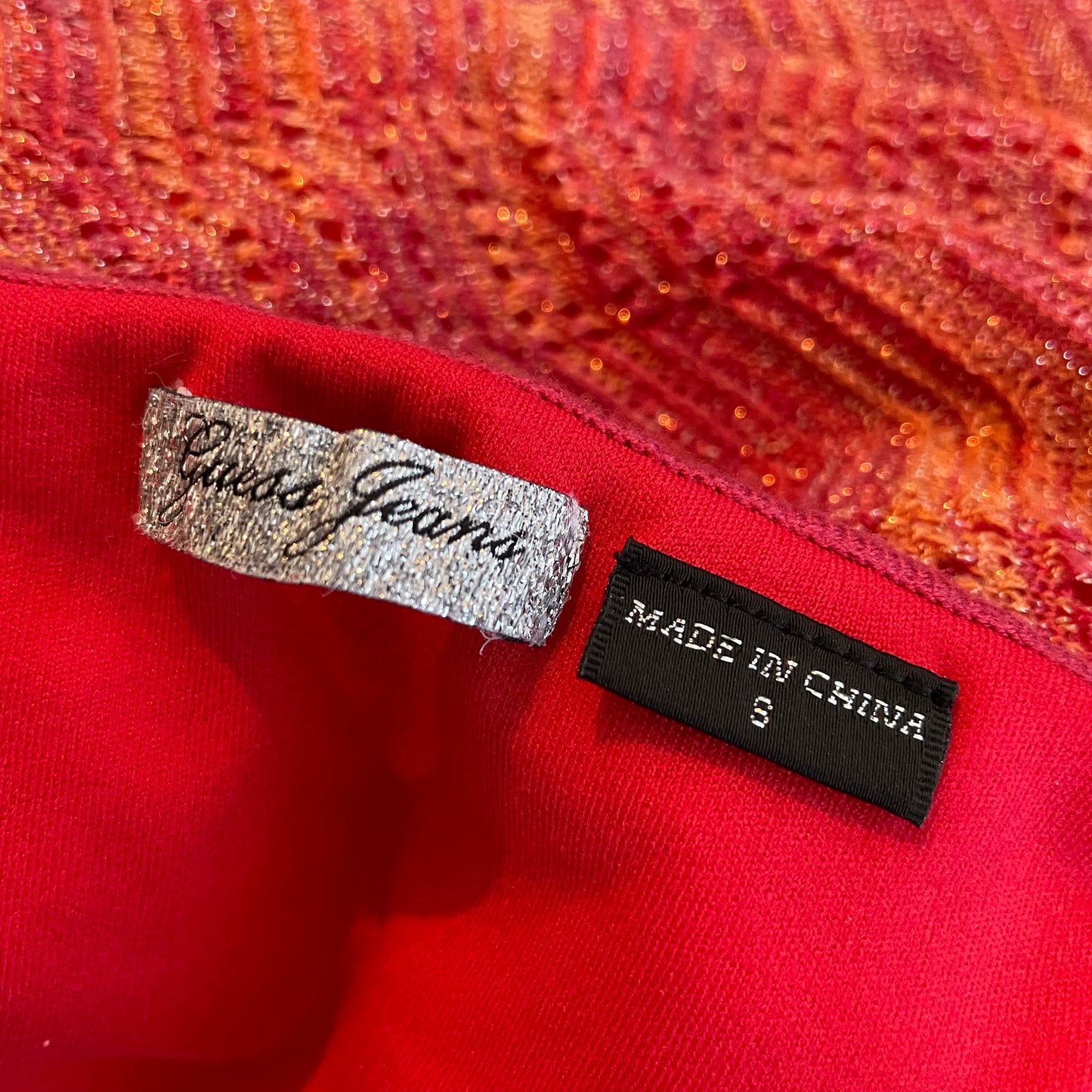 Orange Guess Chevron Print Halter Neck Dress - Zoehify