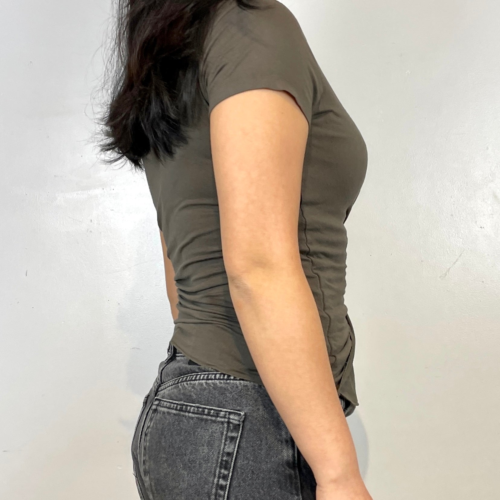 Brown Short Sleeved Wrap Top - Zoehify