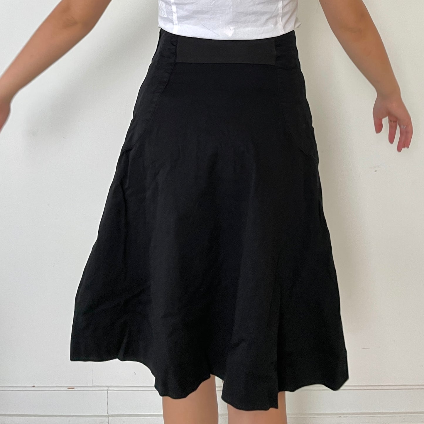 Black Tsumori Chisato Midi Skirt - Zoehify
