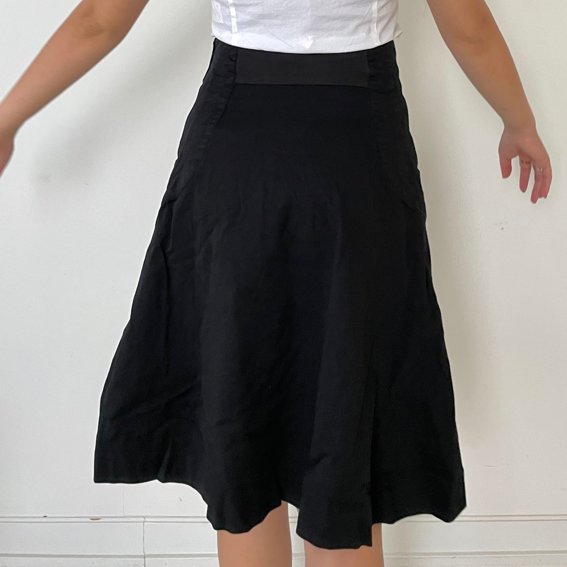 Black Tsumori Chisato Midi Skirt - Zoehify