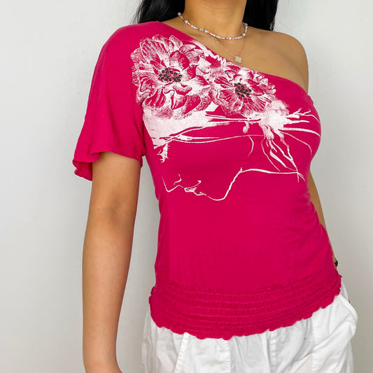 Pink One Shoulder Top - Zoehify