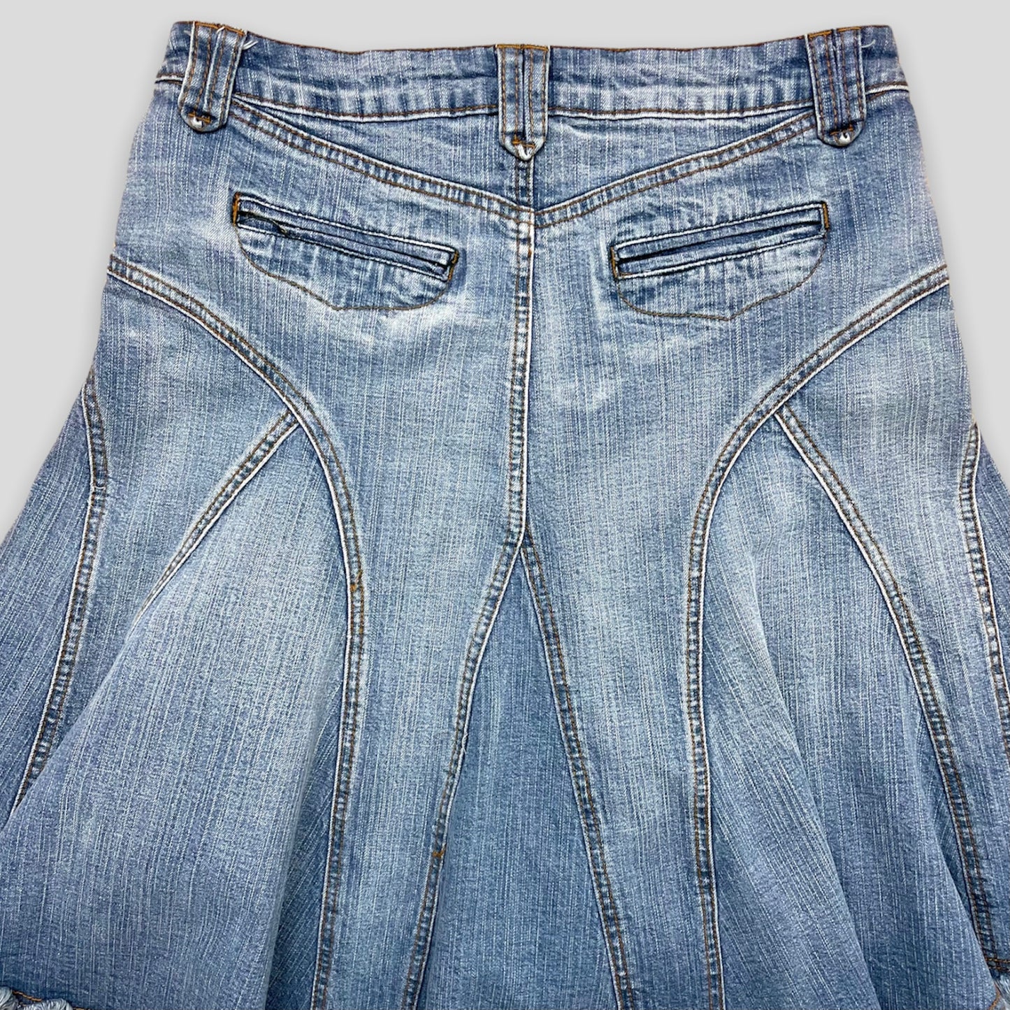 Mid Length Denim Skirt - Zoehify