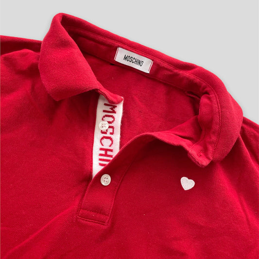 Red Cropped Polo Collared Tee - Zoehify