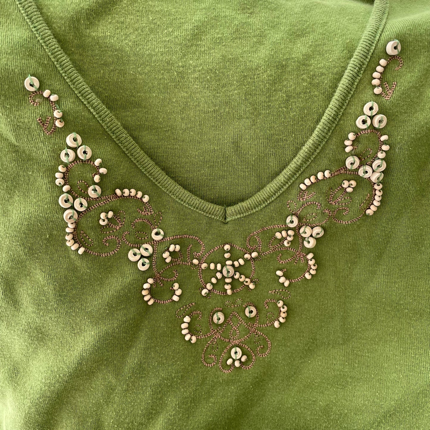 Green Beaded Vest Top - Zoehify
