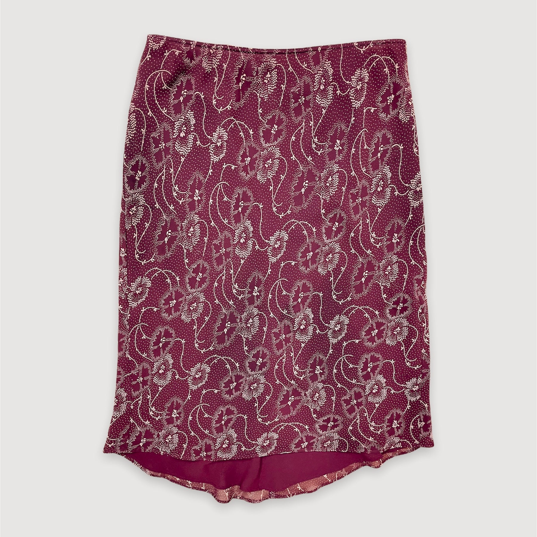 Burgundy Midi Skirt - Zoehify