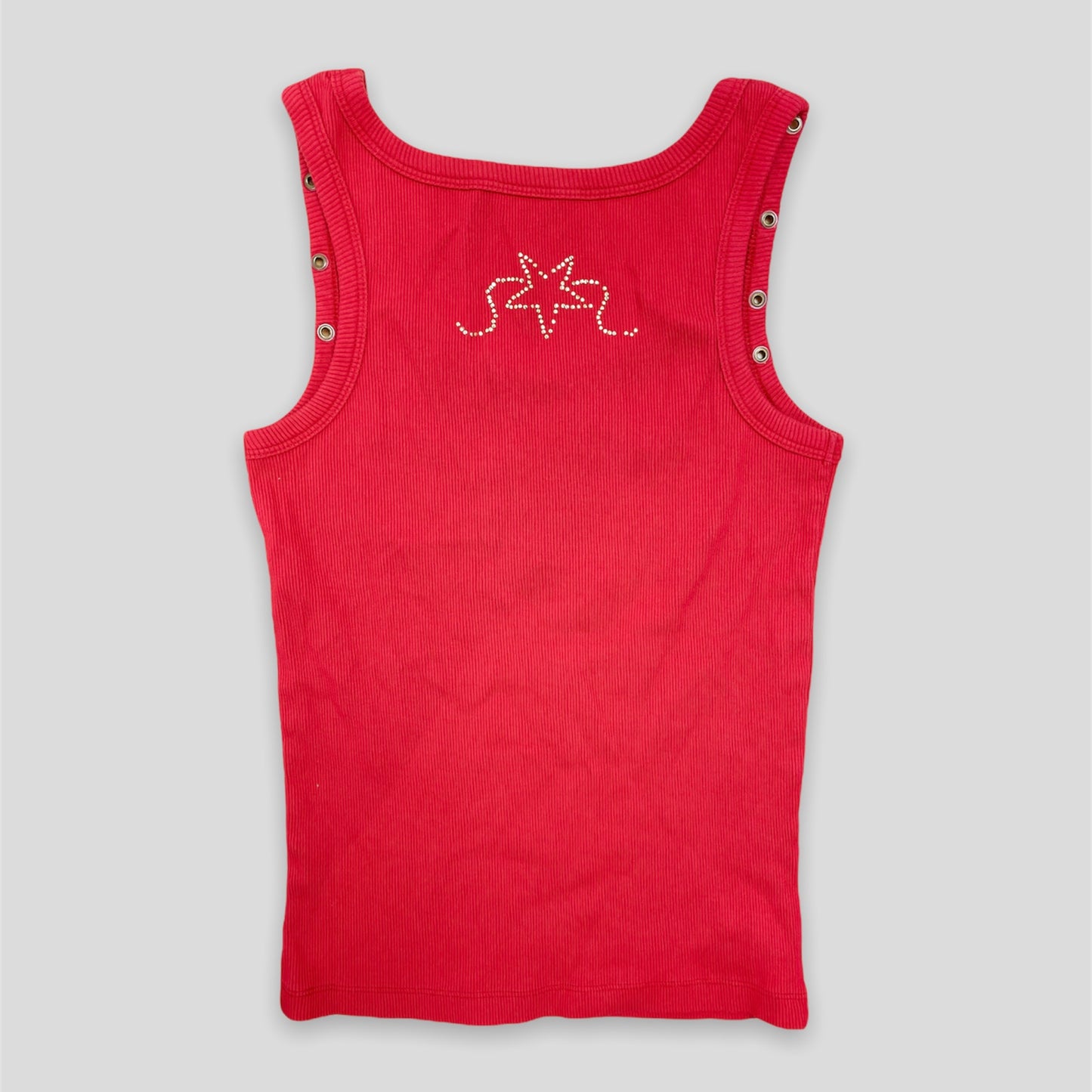 Red Eyelet Tank Top - Zoehify