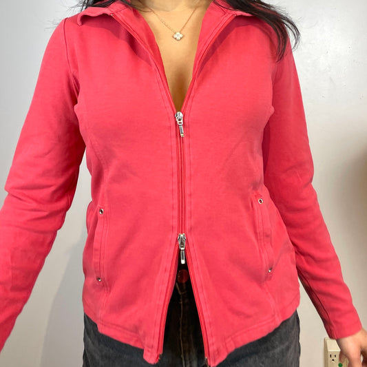 Red Double Zip Hoodie - Zoehify