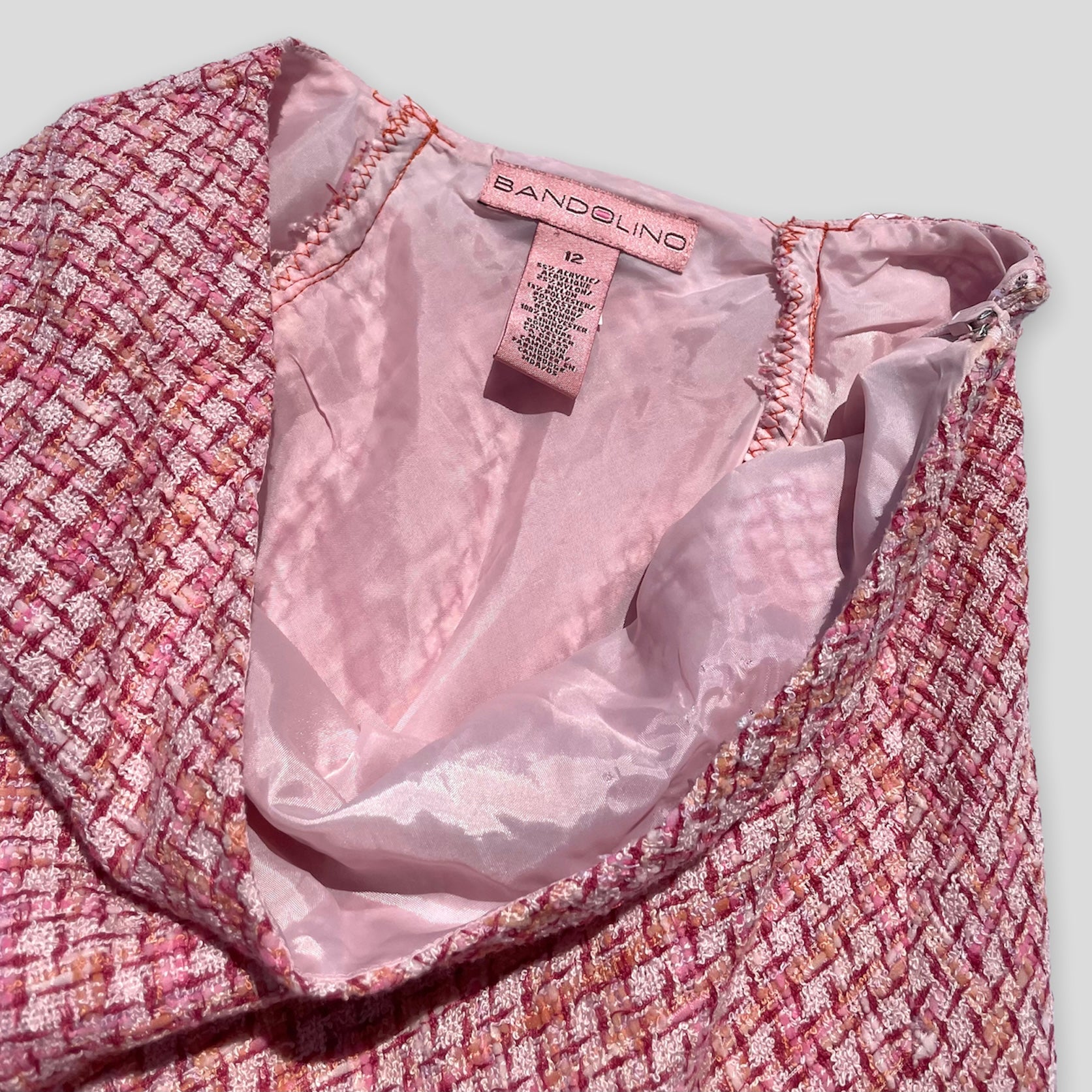 Pink Checked Tweed Skirt - Zoehify